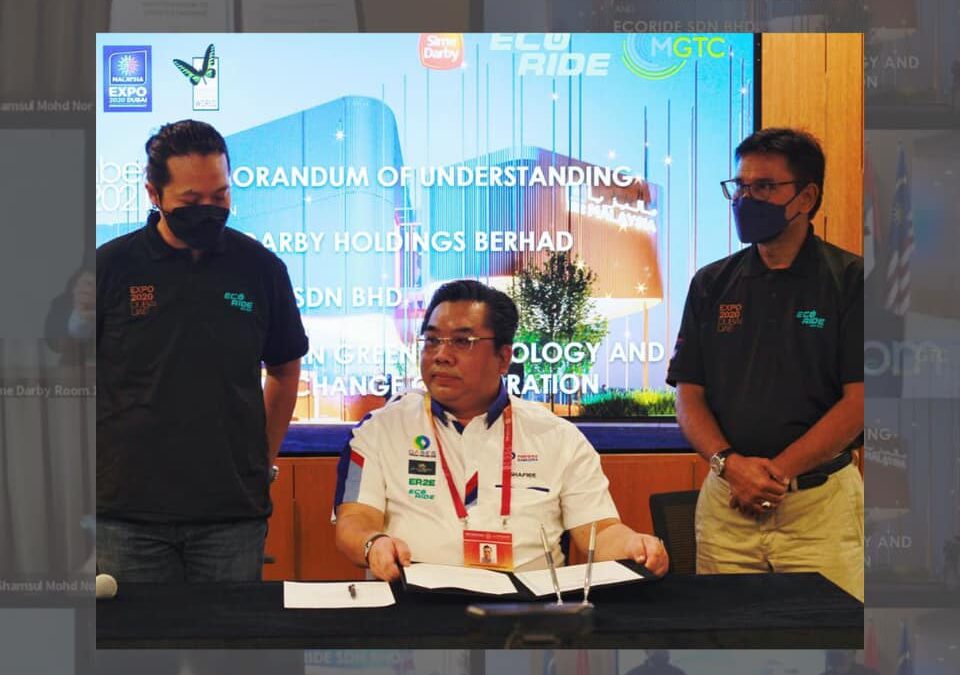 ECORIDE, Sime Darby dan MGTC semalam telah menandatangani perjanjian persefahaman (MoU)