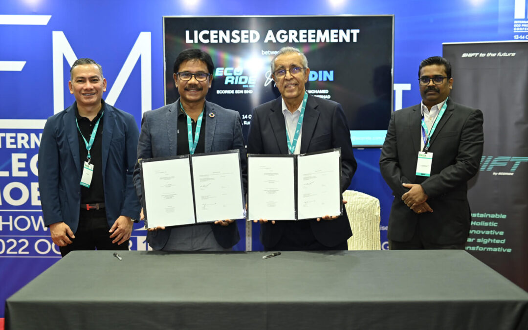 ECORIDE AND MYDIN INK A DEAL TO PROVIDE CHARGING INFRASTRUCTURE AT ALL ITS OUTLET